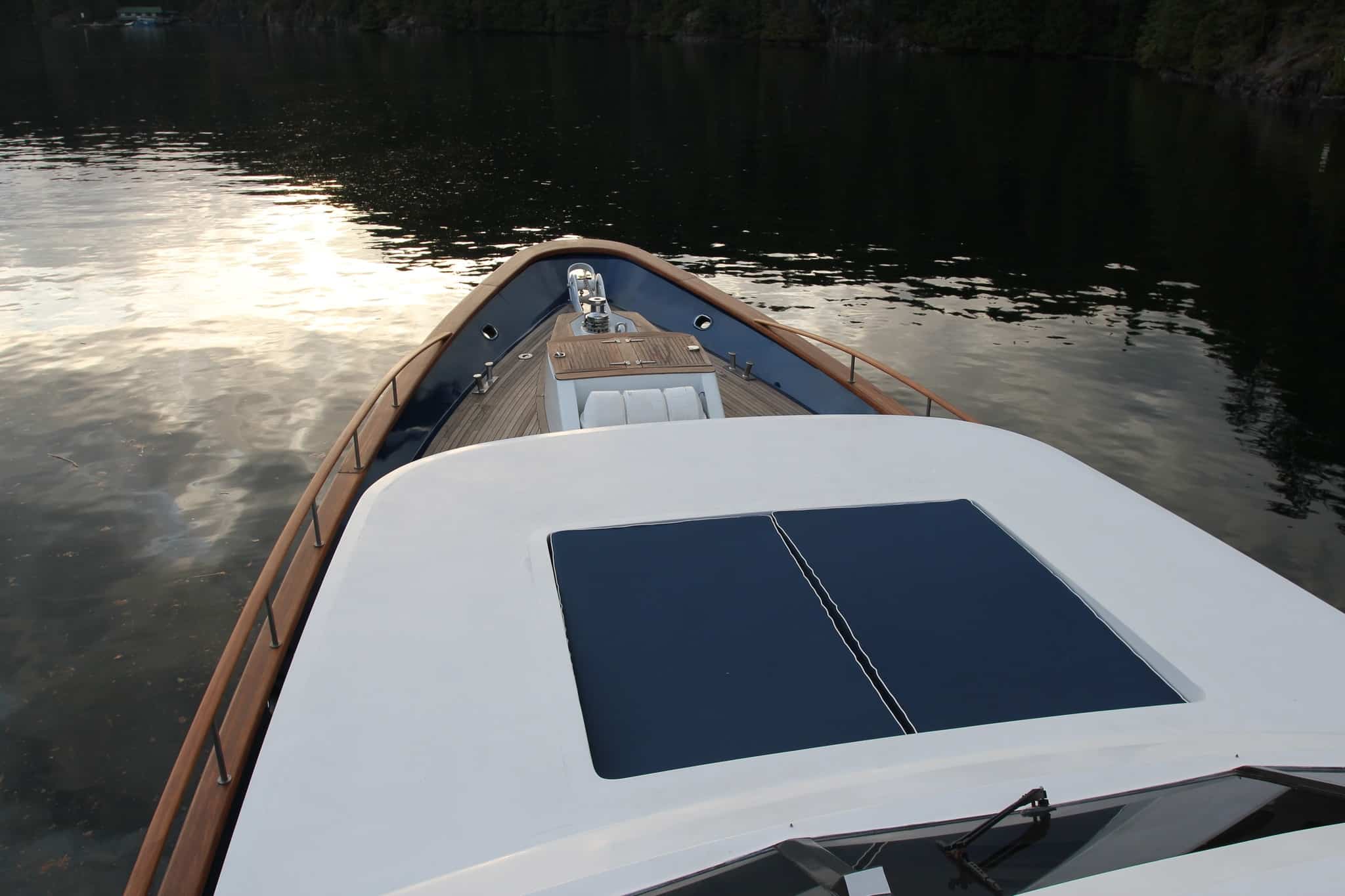 View of the bow of All of Me superyacht.