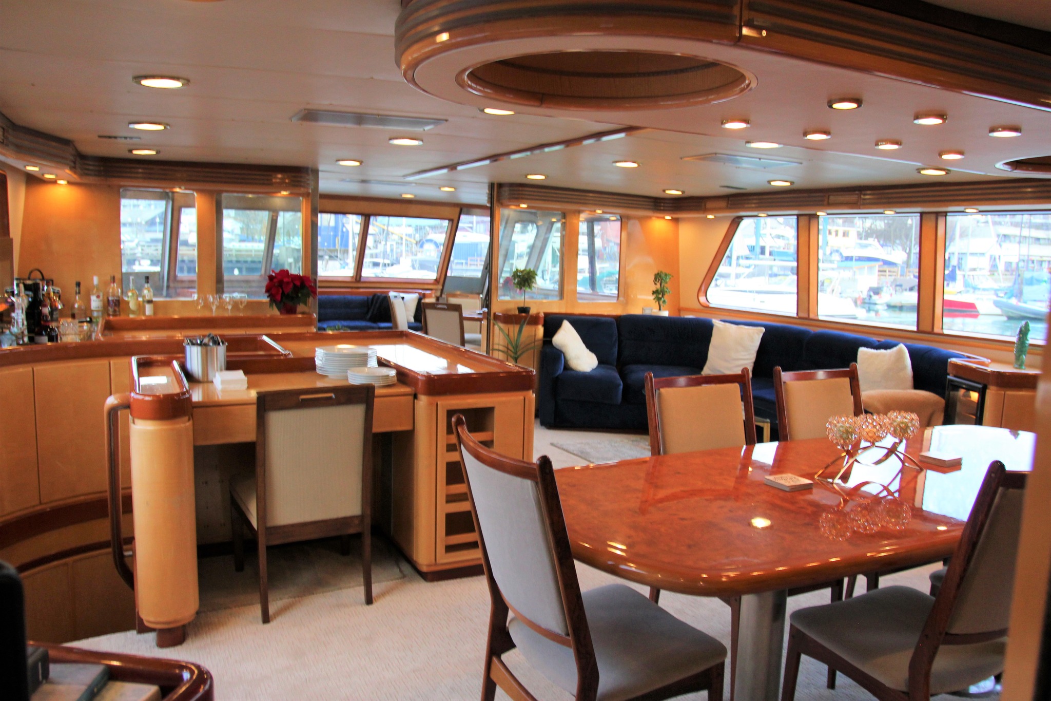 Interior of All of Me luxury superyacht.
