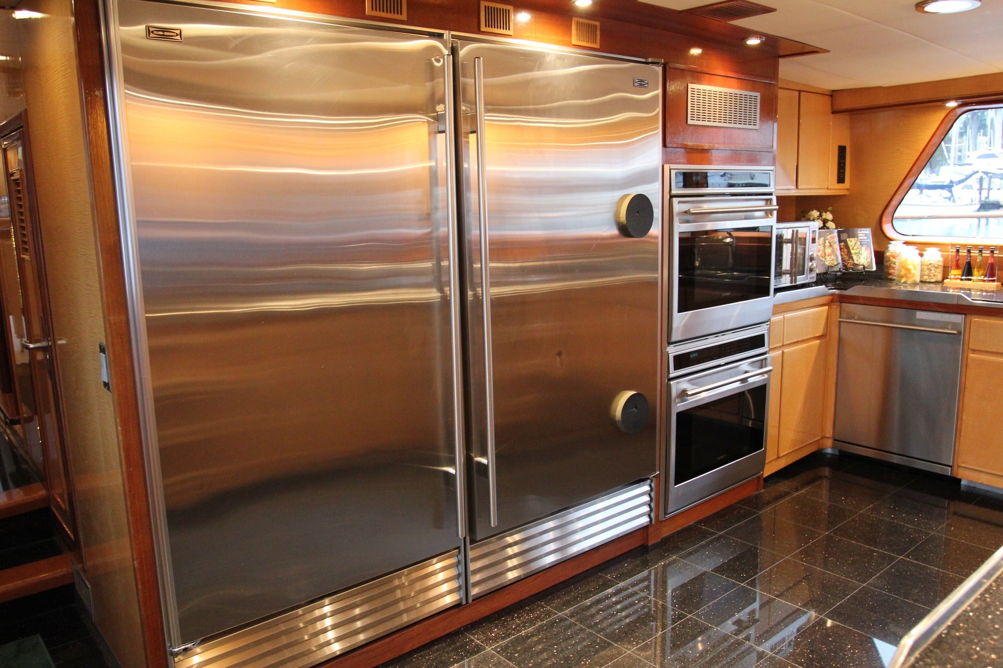 Large, state-of-the-art kitchen onboard luxury superyacht, All of Me.